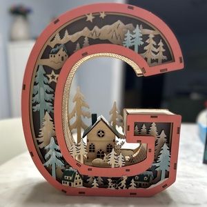 NWT Anthropologie - Wonderland Scene Monogram letter